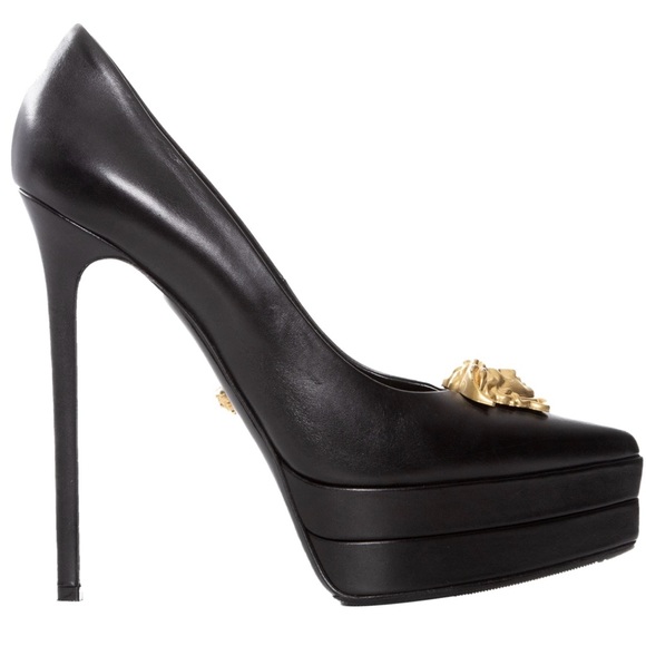 Authentic Versace heels in black leather. - Picture 5 of 6